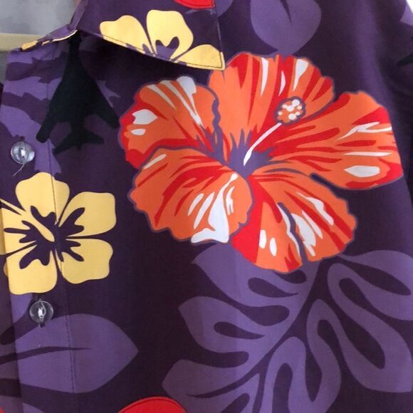 Man’s Short Sleeve Button Down Floral Hawaiian Shirt Size  M - Picture 2 of 6